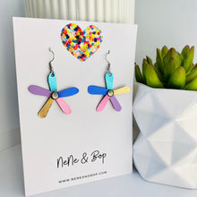 Load image into Gallery viewer, Rainbow Daisy I - Leather Earrings