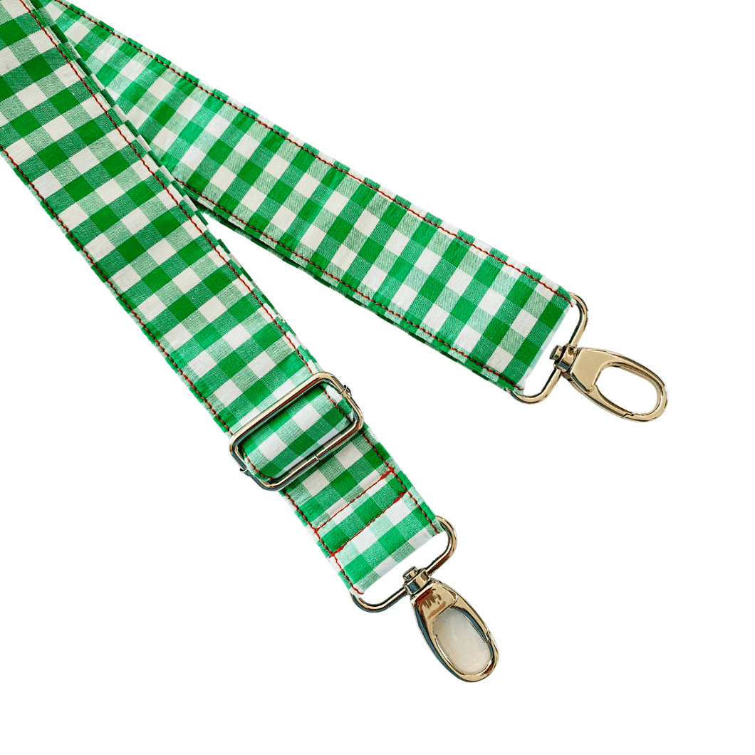 Emerald Green Gingham - Adjustable Shoulder Strap