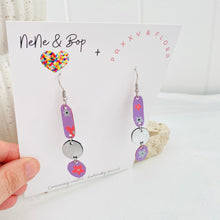Load image into Gallery viewer, Lilac Dainty Drops - P&amp;F x N&amp;B Collaboration - Leather Earrings