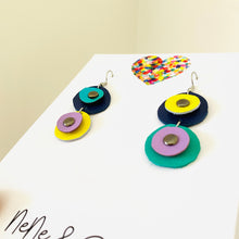 Load image into Gallery viewer, Retro Hammer Nail Double Drop 1 - Leather Earrings