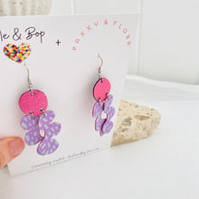 Load image into Gallery viewer, Lilac Petals - P&amp;F x N&amp;B Collaboration - Leather Earrings