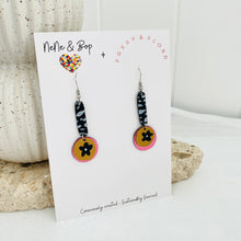 Load image into Gallery viewer, Daisy Drops - P&amp;F x N&amp;B Collaboration - Leather Earrings