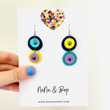 Load image into Gallery viewer, Retro Hammer Nail Double Drop 1 - Leather Earrings